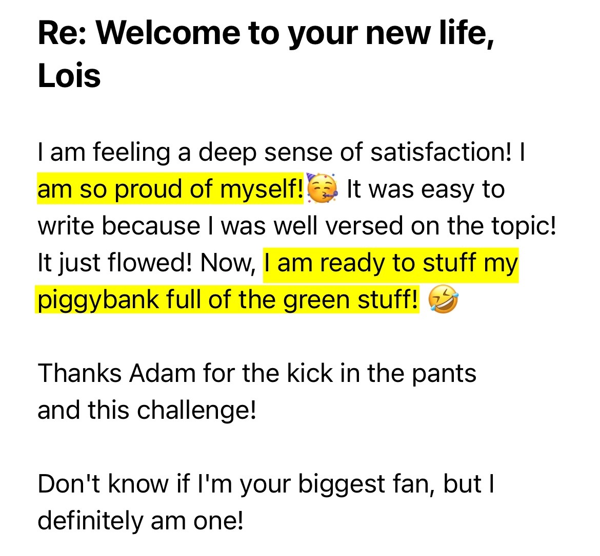 Customer testimonial about completing and selling an offer