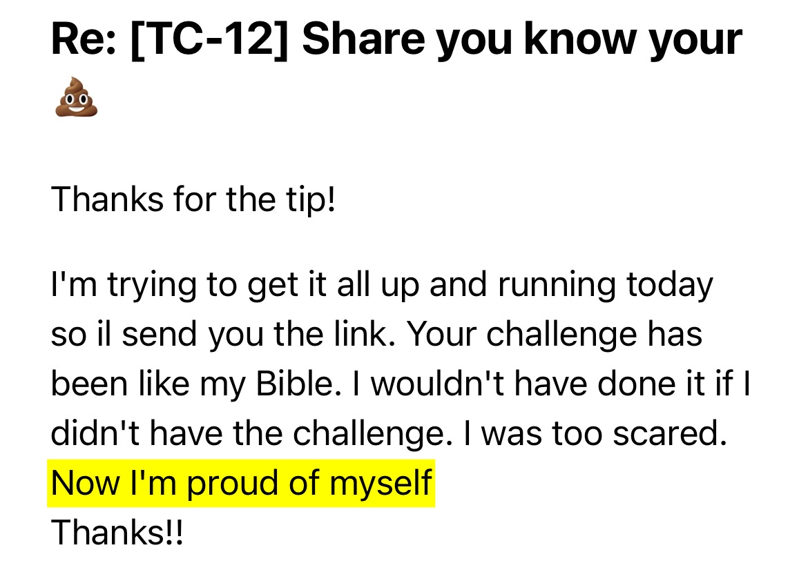 Customer testimonial about launching despite fear