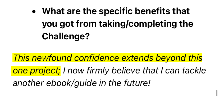 Customer testimonial from Olivia