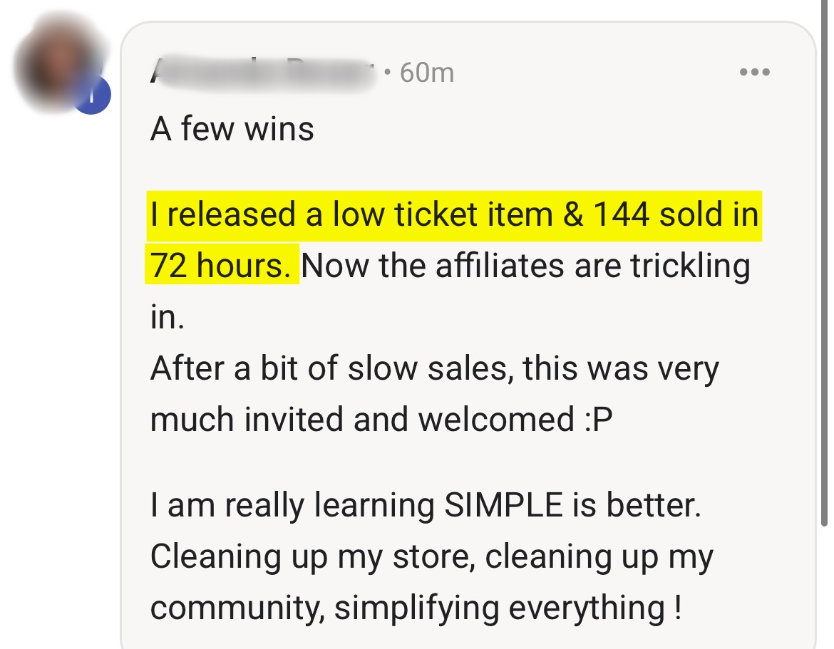 Amanda's success story