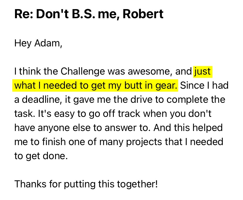 Robert feedback