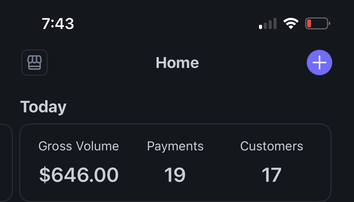 Stripe: $646, 19 payments, 17 customers