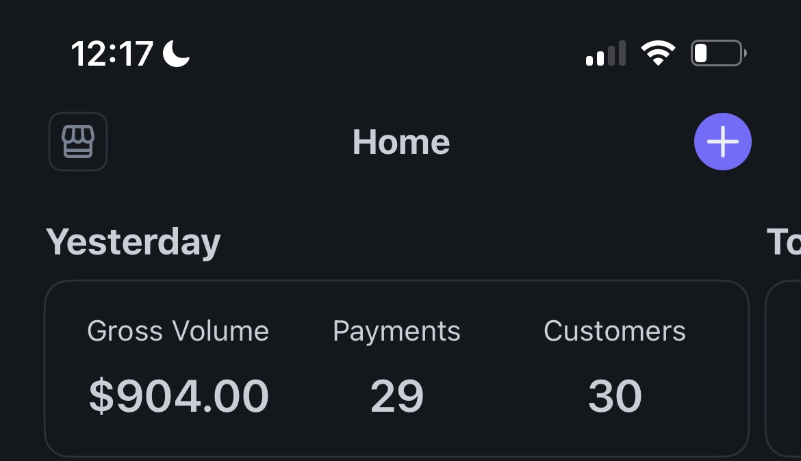 Stripe: $904, 29 payments, 30 customers