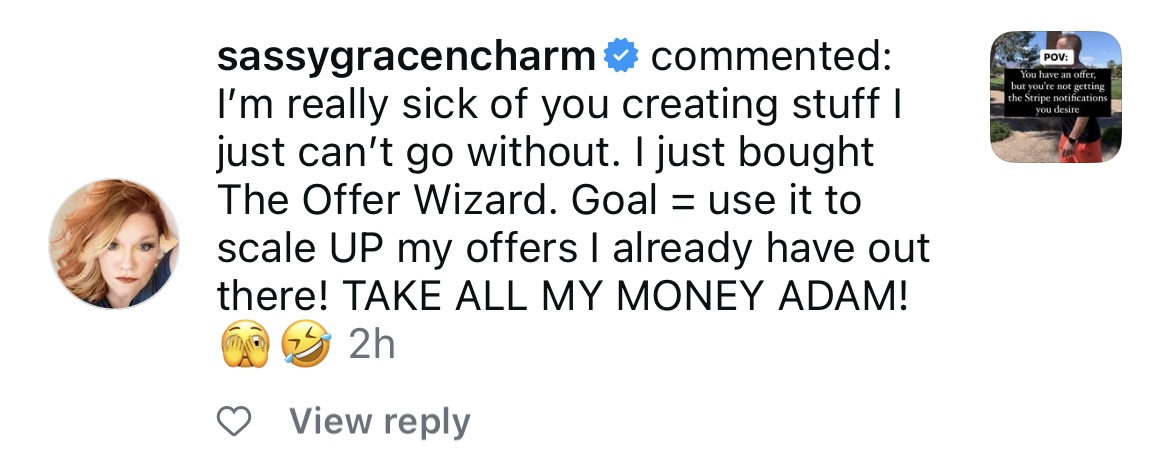 Grace: I'm really sick of you creating stuff I just can't go without. TAKE ALL MY MONEY ADAM!